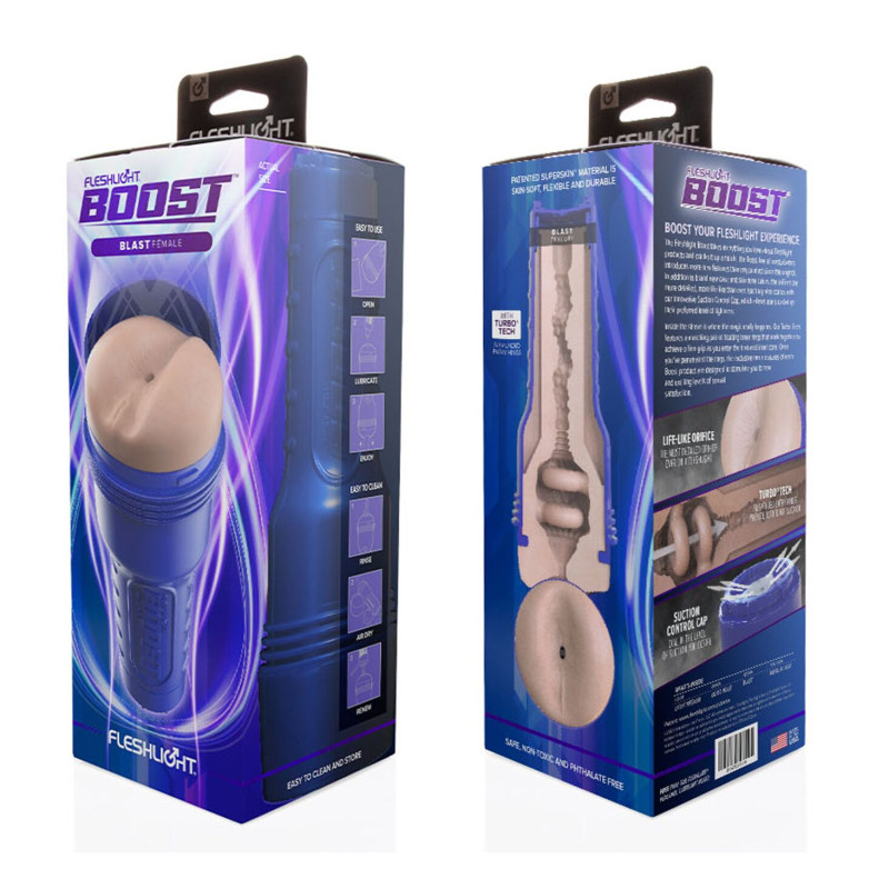 Мастурбатор-попка Fleshlight Boost Blast Female Light Medium Flesh, плавающие кольца Turbo Tech Мастурбатор-попка Fleshlight Boost Blast Female Light Medium Flesh, плавающие кольца Turbo Tech