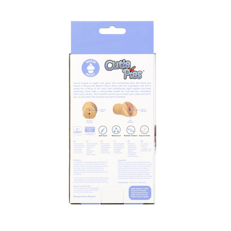 Мастурбатор-вагина и попка Cutie Pies Baker Becky Vagina & Ass Masturbator, вибропуля в подарок Мастурбатор-вагина и попка Cutie Pies Baker Becky Vagina & Ass Masturbator, вибропуля в подарок
