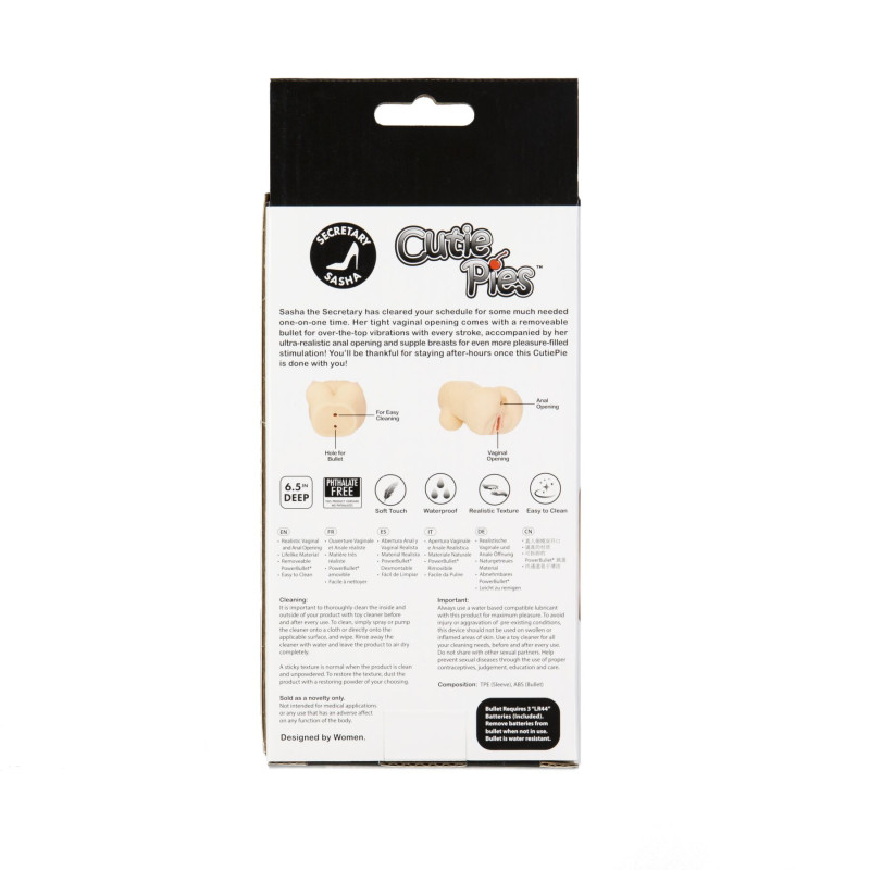 Мастурбатор-вагина и попка Cutie Pies Secretary Sasha Vagina & Ass Masturbator, вибропуля в подарок Мастурбатор-вагина и попка Cutie Pies Secretary Sasha Vagina & Ass Masturbator, вибропуля в подарок