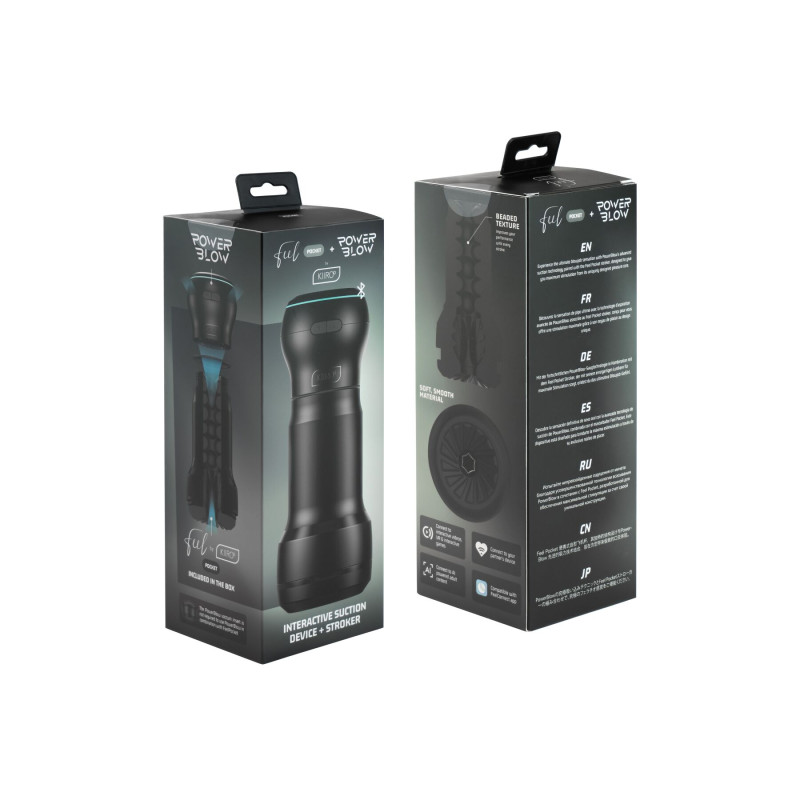 Мастурбатор Kiiroo Feel Pocket с всасывающей интерактивной насадкой PowerBlow Combo Set Мастурбатор Kiiroo Feel Pocket с всасывающей интерактивной насадкой PowerBlow Combo Set