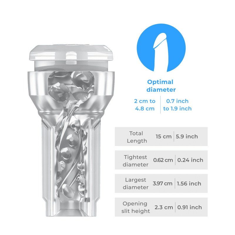 Мастурбатор Kiiroo Feel Pocket Crystal сумісний з PowerBlow Мастурбатор Kiiroo Feel Pocket Crystal сумісний з PowerBlow