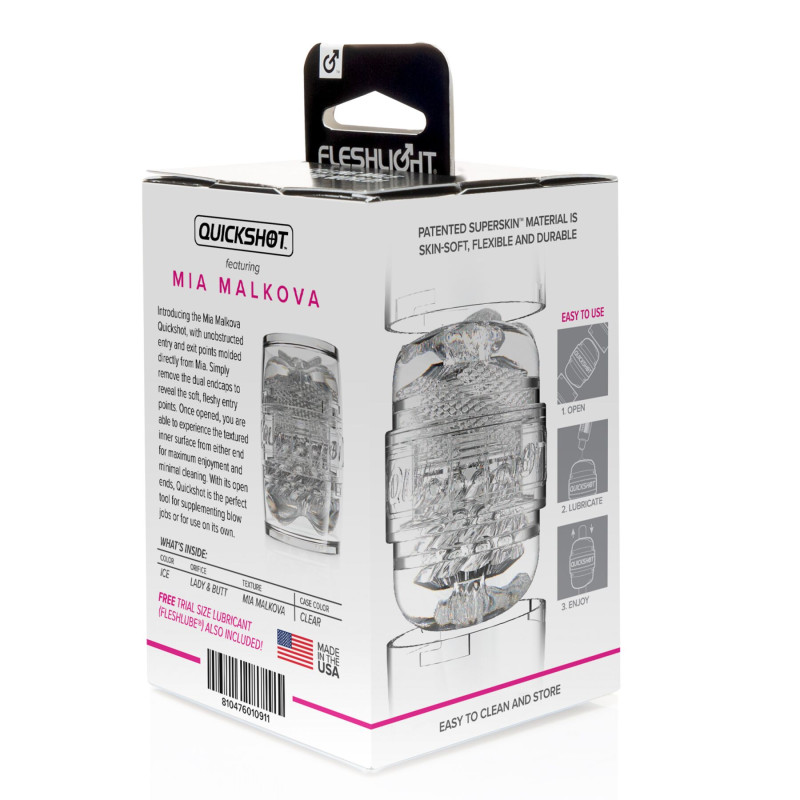 Мастурбатор Fleshlight Quickshot Mia Malkova, со слепком попки и вагины, компактный, для пар и минет Мастурбатор Fleshlight Quickshot Mia Malkova, со слепком попки и вагины, компактный, для пар и минет