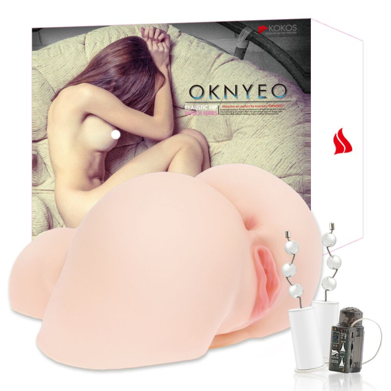 Мастурбатор-попка Kokos Oknyeo 2WayPlus з функцією масажу та вібрацією, два входи: вагіна та попка Мастурбатор-попка Kokos Oknyeo 2WayPlus з функцією масажу та вібрацією, два входи: вагіна та попка