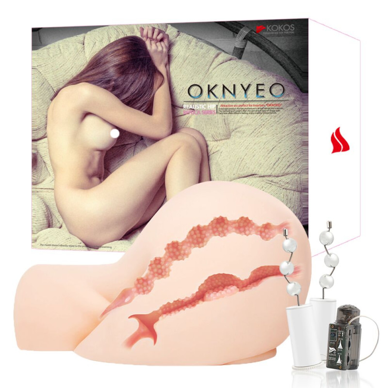 Мастурбатор-попка Kokos Oknyeo 2WayPlus з функцією масажу та вібрацією, два входи: вагіна та попка Мастурбатор-попка Kokos Oknyeo 2WayPlus з функцією масажу та вібрацією, два входи: вагіна та попка