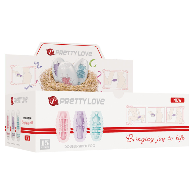 Набір мастурбаторів Pretty Love Double-Sided Egg Set, 15 шт. Набір мастурбаторів Pretty Love Double-Sided Egg Set, 15 шт.