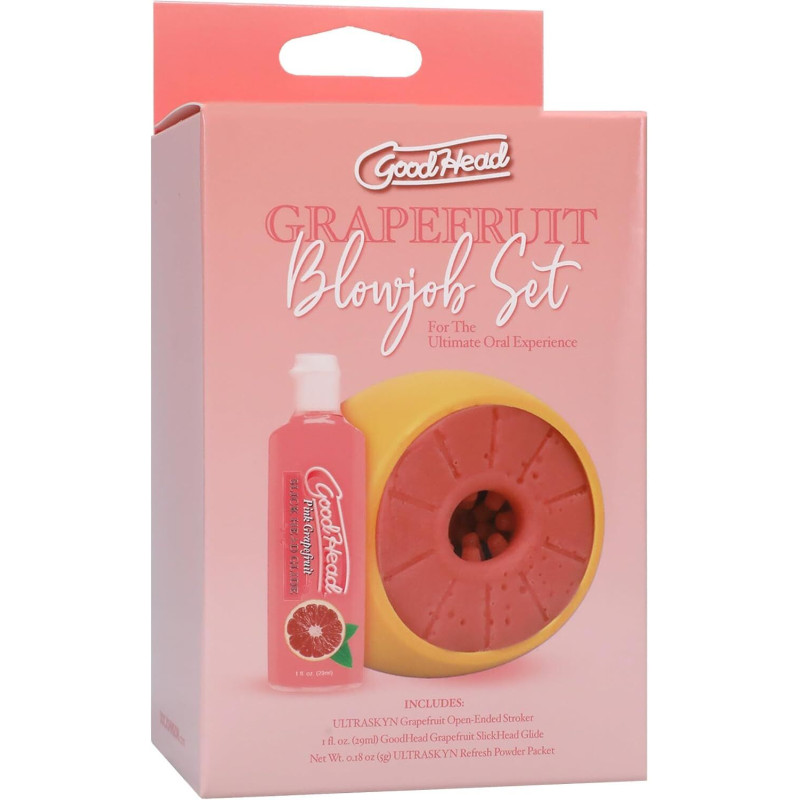 Набор для минета Doc Johnson GoodHead Grapefruit Blowjob Set - Yellow Набор для минета Doc Johnson GoodHead Grapefruit Blowjob Set - Yellow