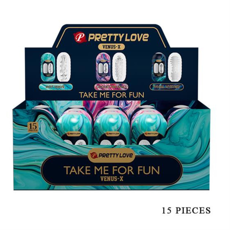 Набор мастурбаторов Pretty Love Venus-X Egg Set, 15 шт.