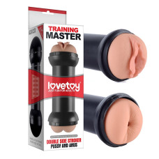 Мастурбатор LoveToy Traning Master Double Side Stroker Pussy and Anus Телесный