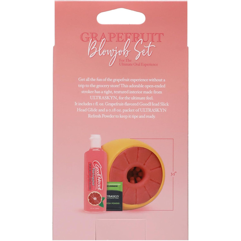 Набор для минета Doc Johnson GoodHead Grapefruit Blowjob Set - Yellow Набор для минета Doc Johnson GoodHead Grapefruit Blowjob Set - Yellow