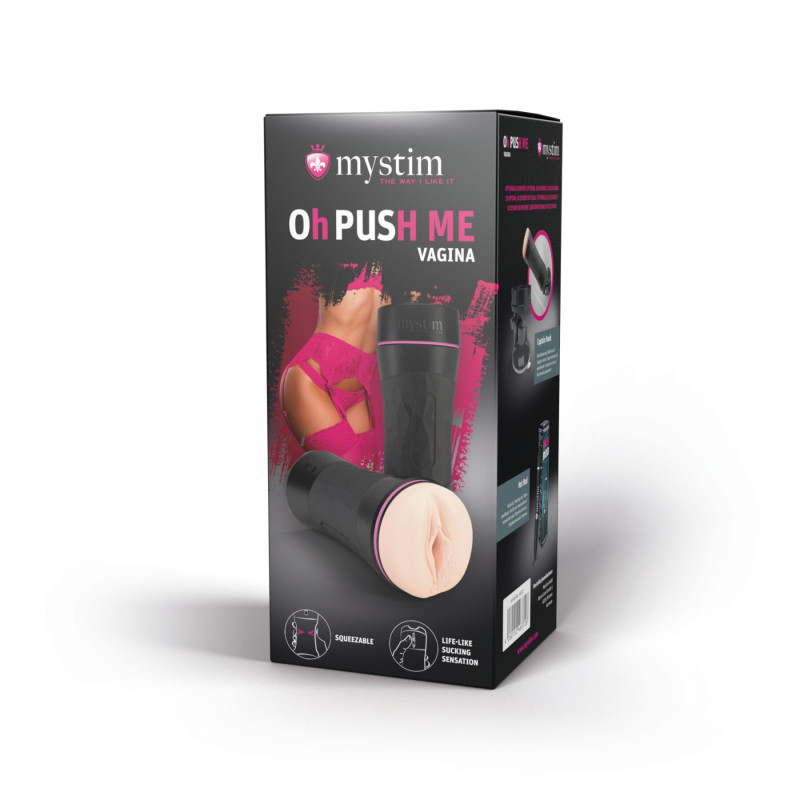 Мастурбатор-вагина Mystim O(h) PUSH ME Vagina, можно сжимать и регулировать вакуум Мастурбатор-вагина Mystim O(h) PUSH ME Vagina, можно сжимать и регулировать вакуум