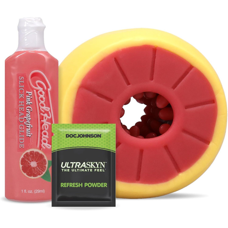 Набор для минета Doc Johnson GoodHead Grapefruit Blowjob Set - Yellow Набор для минета Doc Johnson GoodHead Grapefruit Blowjob Set - Yellow