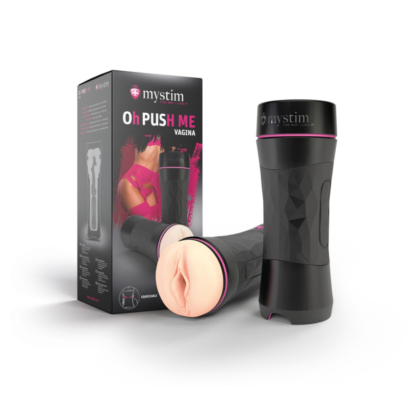 Мастурбатор-вагина Mystim O(h) PUSH ME Vagina, можно сжимать и регулировать вакуум Мастурбатор-вагина Mystim O(h) PUSH ME Vagina, можно сжимать и регулировать вакуум