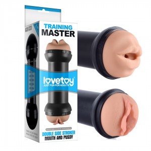 Мастурбатор Lovetoy Traning Master Double Side Stroker Mouth and Pussy Тілесний