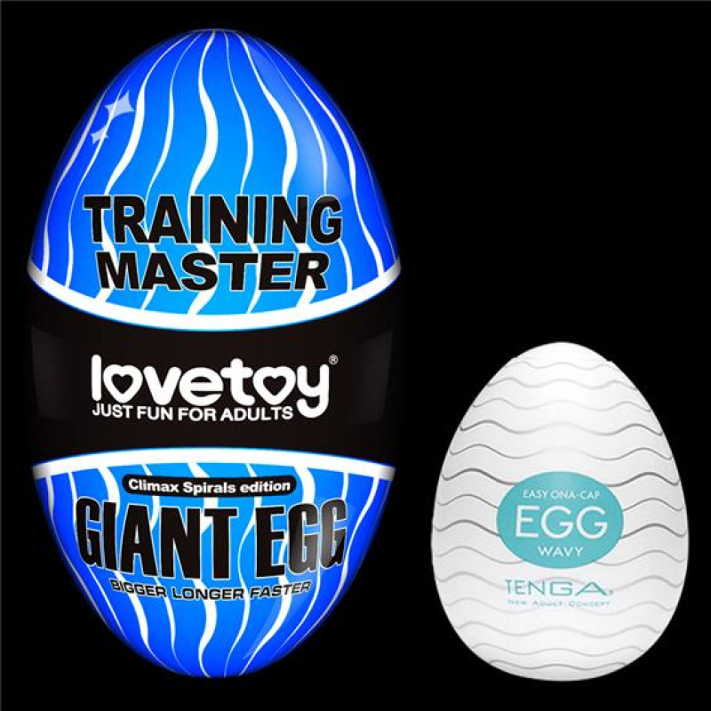 Мастурбатор LoveToy Traning Master Giant Egg Masturbator Blue Мастурбатор LoveToy Traning Master Giant Egg Masturbator Blue