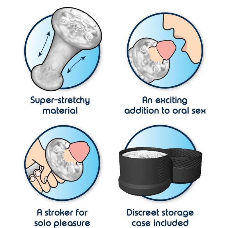 2 в 1: Мастурбатор та аксесуар для орального сексу BlowYo Чуттєвий Вихор