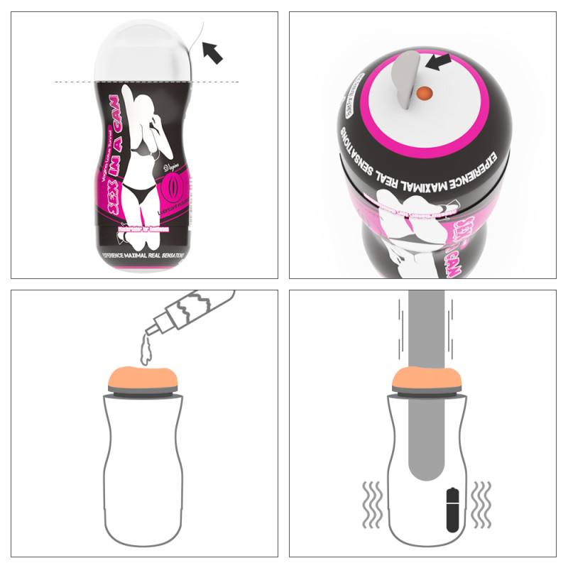 Мастурбатор LoveToy Sex In A Can Vibrating Vagina Tunnel Мастурбатор LoveToy Sex In A Can Vibrating Vagina Tunnel