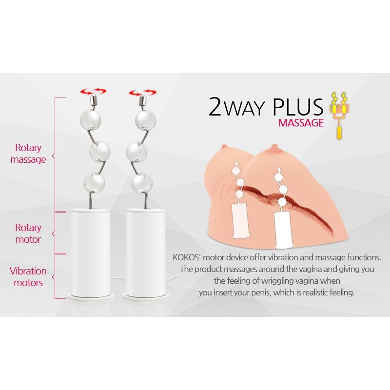 Мастурбатор Kokos Juilana Breast 2WayPlus с вибрацией и массажем