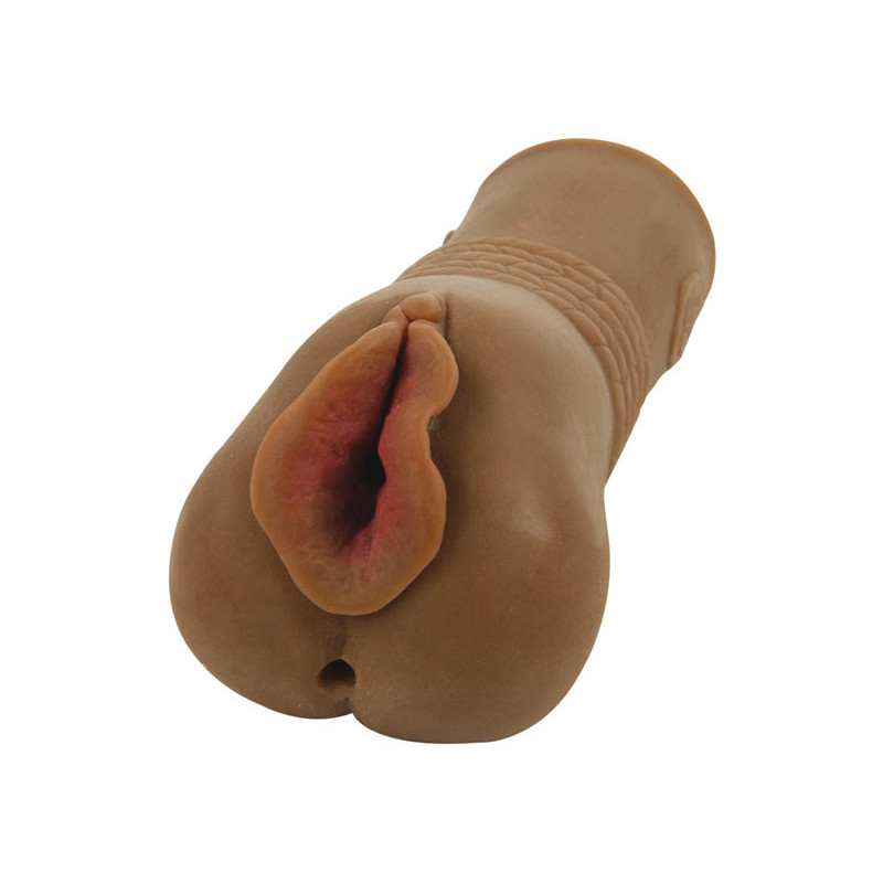 Мастурбатор Topco Sales CyberSkin® CyberStroker Pussy and Ass Шоколадный Мастурбатор Topco Sales CyberSkin® CyberStroker Pussy and Ass Шоколадный