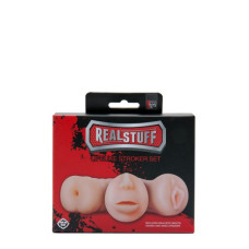 Набор реалистичных мастурбаторов Dreamtoys Realstuff 3 в 1 Телесные