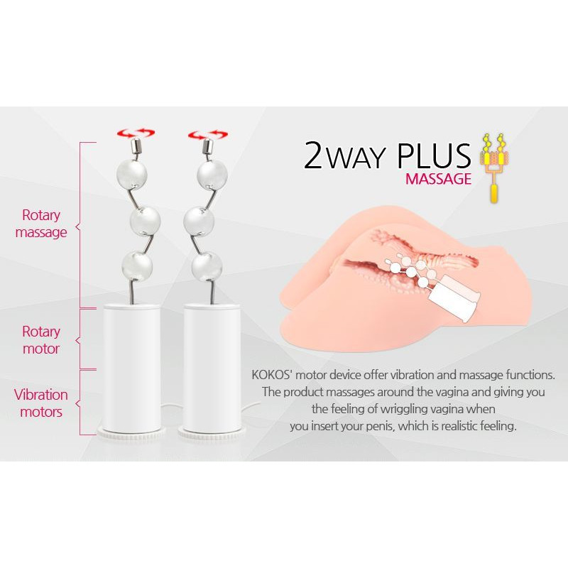 Мастурбатор-попка Kokos Big Hip Hera 2WayPlus с вибрацией и массажем, два входа: вагина и попка Мастурбатор-попка Kokos Big Hip Hera 2WayPlus с вибрацией и массажем, два входа: вагина и попка