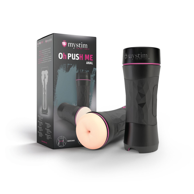 Мастурбатор-попка Mystim O(h) PUSH ME Anus, можна стискати та регулювати вакуум Мастурбатор-попка Mystim O(h) PUSH ME Anus, можна стискати та регулювати вакуум