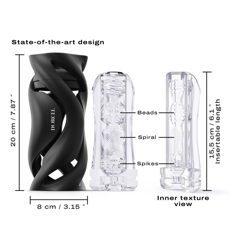 Мастурбатор Dorcel DEEP BLOW BLACK, двойное использование Мастурбатор Dorcel DEEP BLOW BLACK, двойное использование