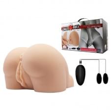 Мастурбатор вагіну та анус LyBaile Crazy Bull Masturbator Vagina and Ass Vibrating Тілесна