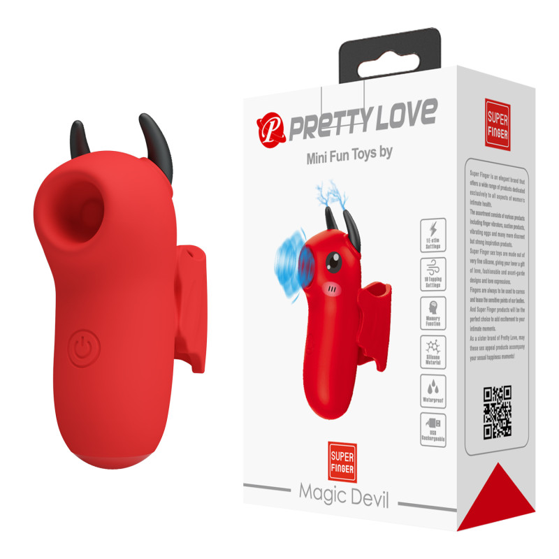 Вакуумный вибростимулятор Pretty Love Magic Devil Stimulator Red