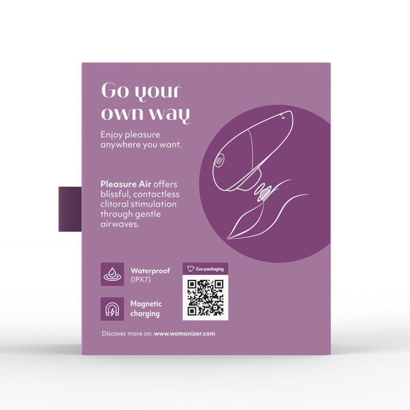 Вакуумный клиторальный стимулятор Womanizer Liberty 2 Purple, 8 режимов, магнитная крышечка