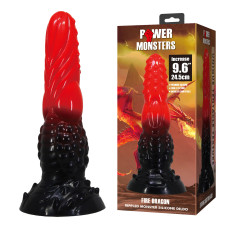 Фэнтезийный фаллоимитатор Power Monsters Fire Dragon, 24.5 см