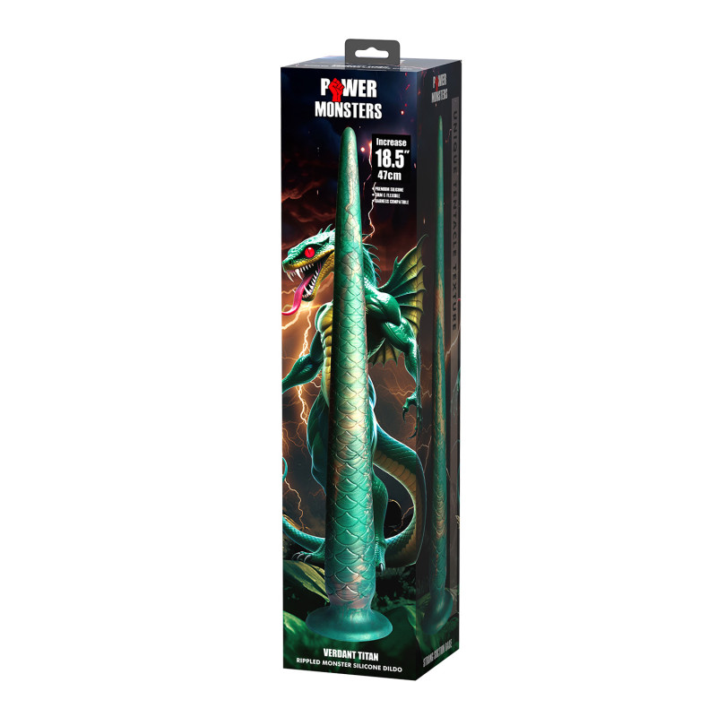 Фэнтезийный фаллоимитатор Power Monsters Verdant Titan, 47 см