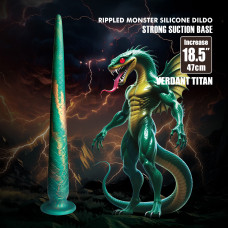 Фэнтезийный фаллоимитатор Power Monsters Verdant Titan, 47 см