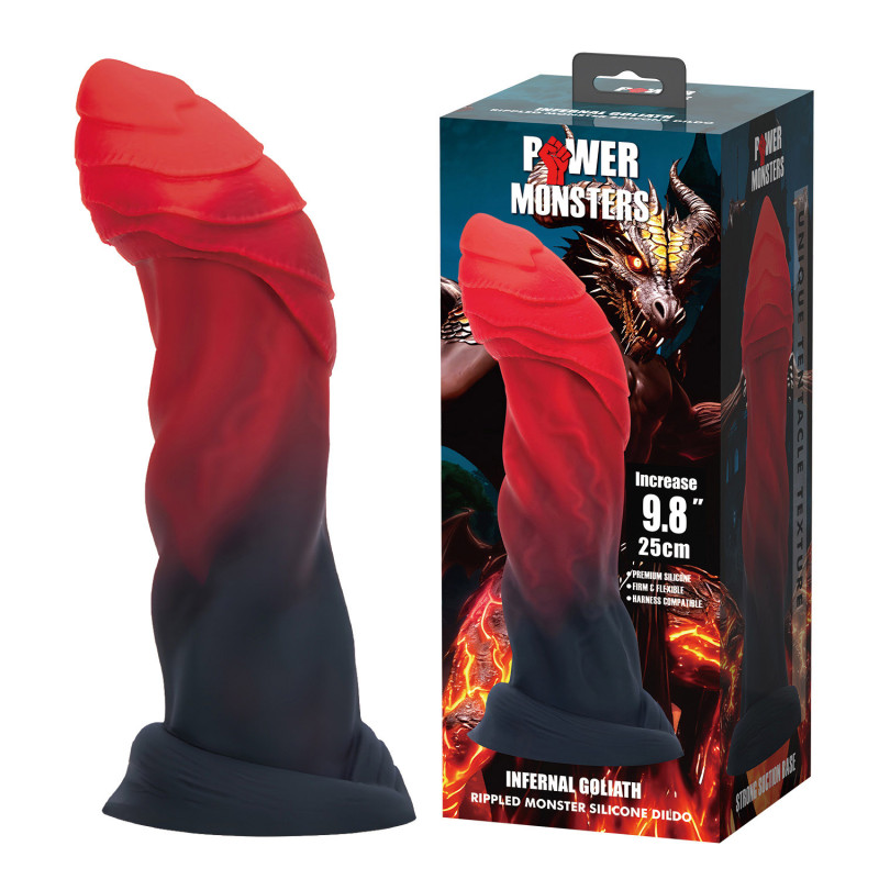 Фэнтезийный фаллоимитатор Power Monsters Infernal Goliath, 25 см