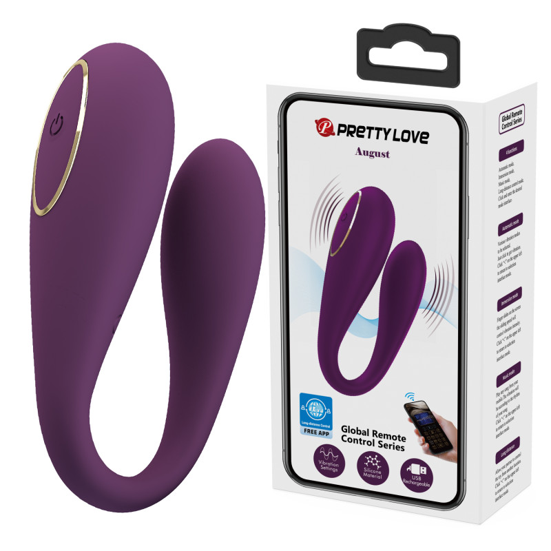 Вібратор Pretty Love August Stimulator Plum (App)