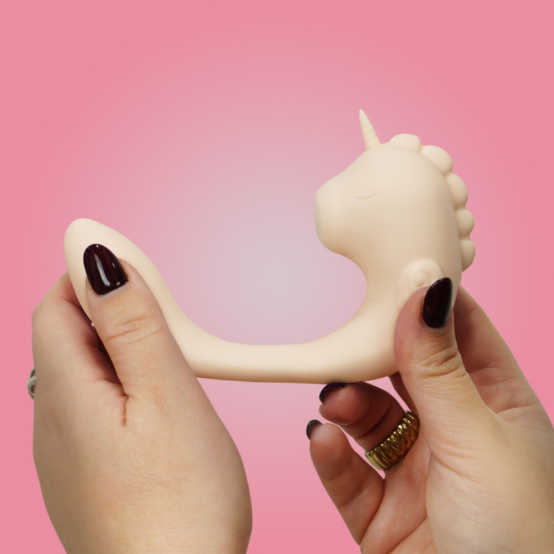 Вибратор-единорожка Unihorn - C Horse - Coral Throb, вагинально-клиторальная стимуляция