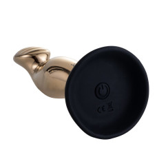 Вибромассажер простаты LOCKINK SEVANDA Eros, золотистый, 10 режимов, пульт ДУ, съемная присоска