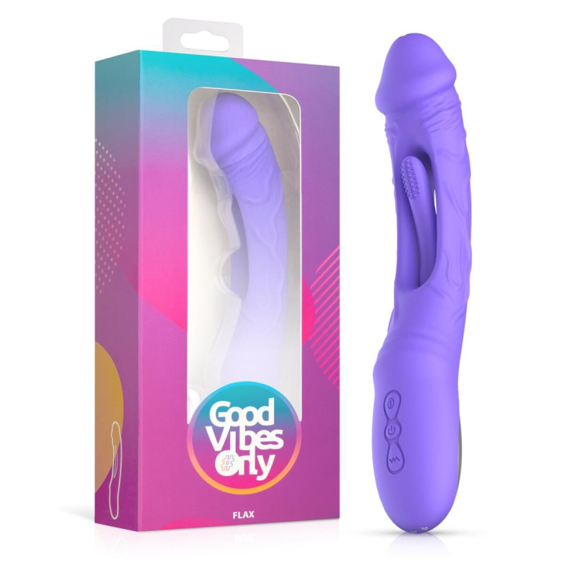 Вібратор Good Vibes Only - Flax Vibrating Dildo with G-Spot Stimulator