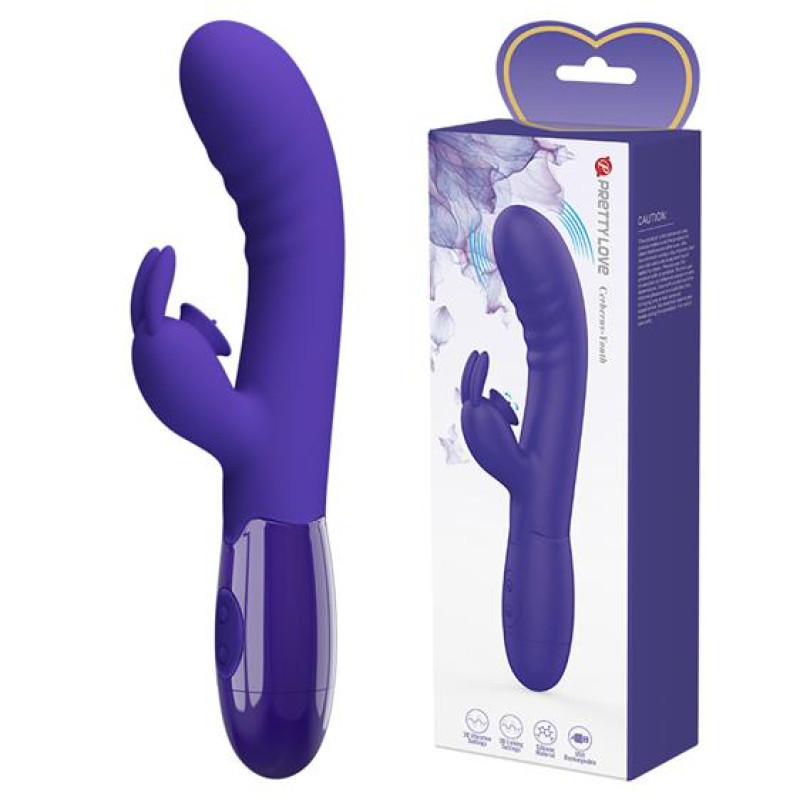 Вибратор Pretty Love Cerberus Licking Vibrator Blue