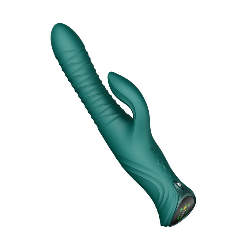 Пульсатор-кролик с вибрацией Zalo Mose 2 Turquoise Green