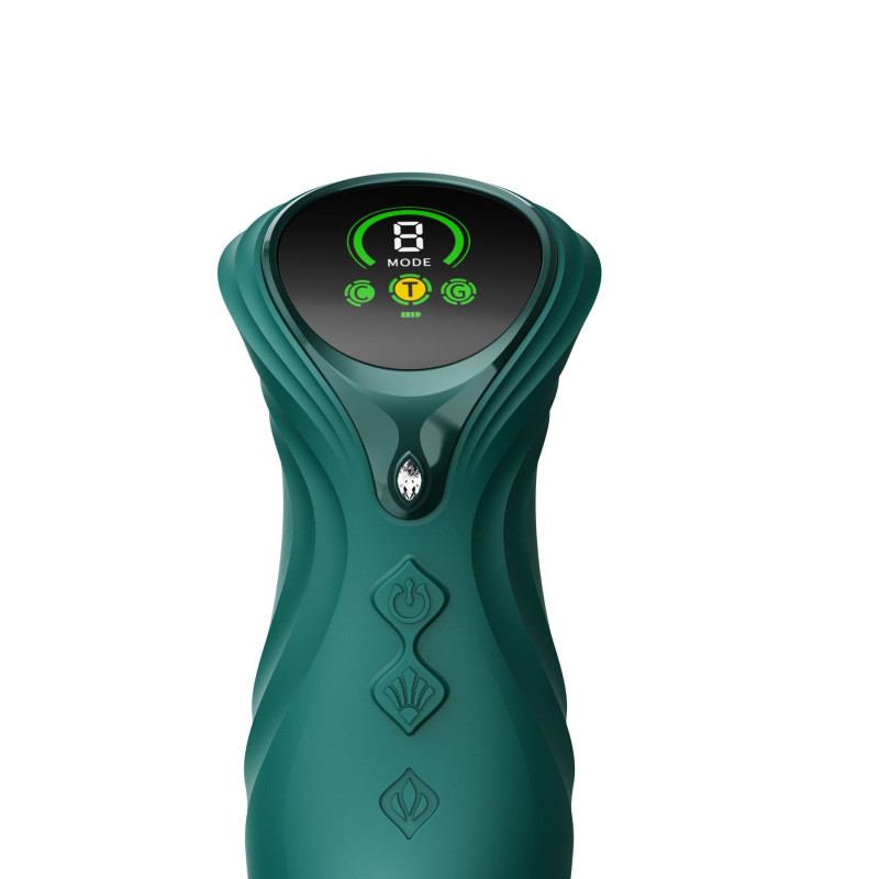 Пульсатор-кролик с вибрацией Zalo Mose 2 Turquoise Green