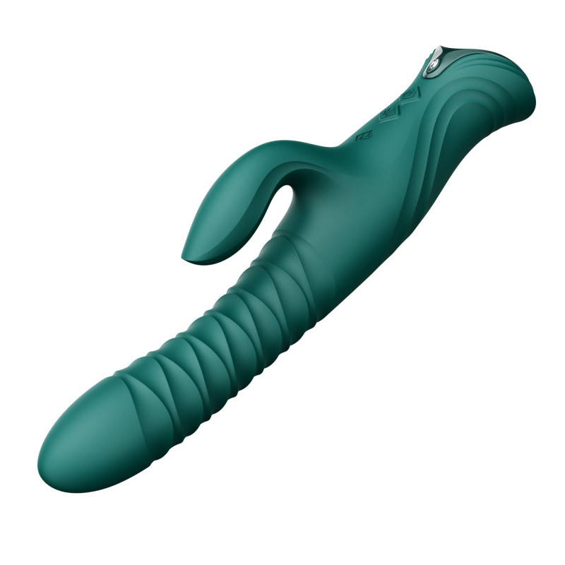 Пульсатор-кролик с вибрацией Zalo Mose 2 Turquoise Green