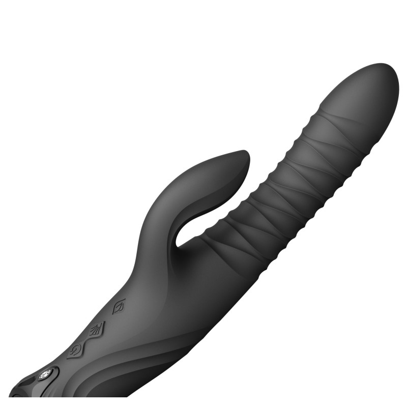 Пульсатор-кролик с вибрацией Zalo Mose 2 Obsidian Black