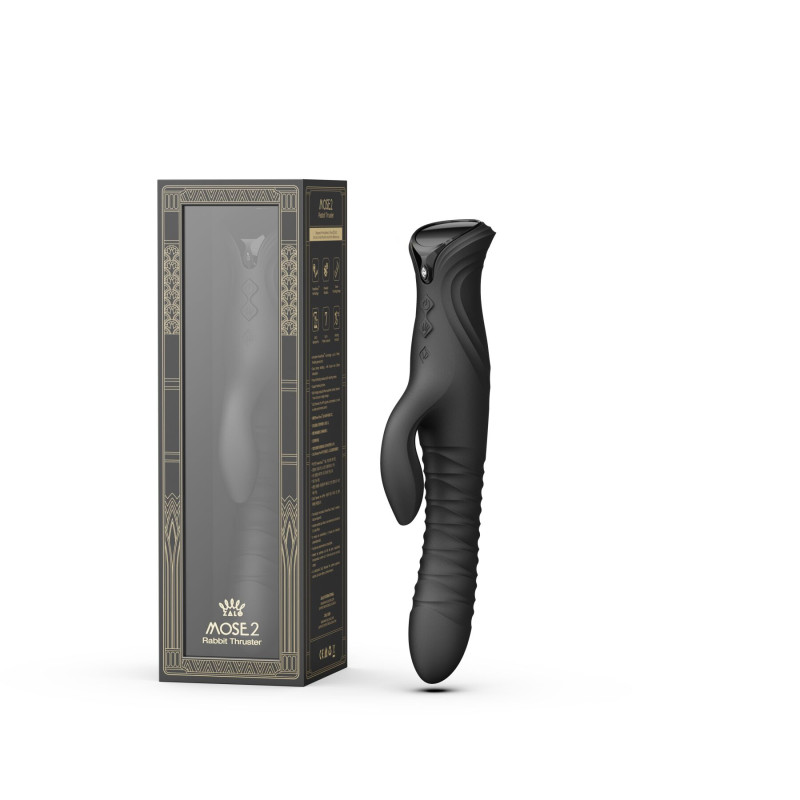 Пульсатор-кролик с вибрацией Zalo Mose 2 Obsidian Black