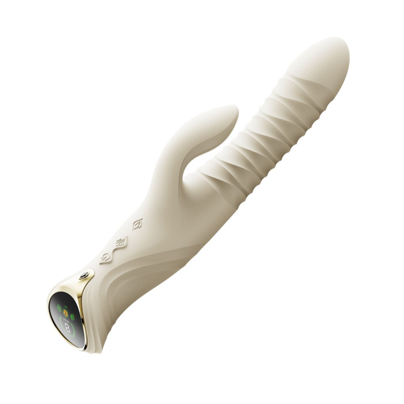 Пульсатор-кролик с вибрацией Zalo Mose 2 Ivory White