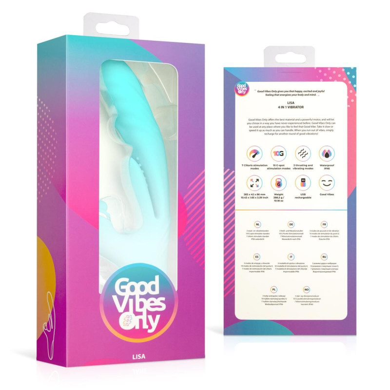 Вібратор-кролик Good Vibes Only - Lisa Thrusting Rabbit Vibrator with G-Spot Stimulator