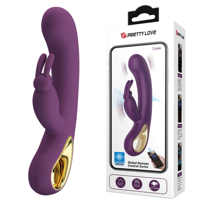 Вибратор Pretty Love Liam RC Control Vibrator Purple