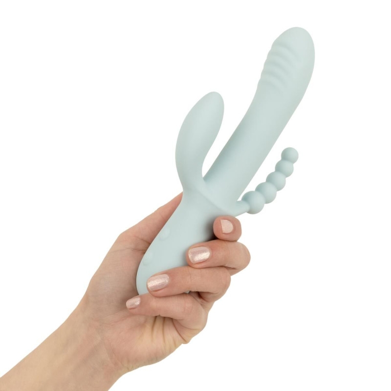 Вібратор-кролик Good Vibes Only - SAGE Triple Stimulation Vibe Soft Silicone - Blue