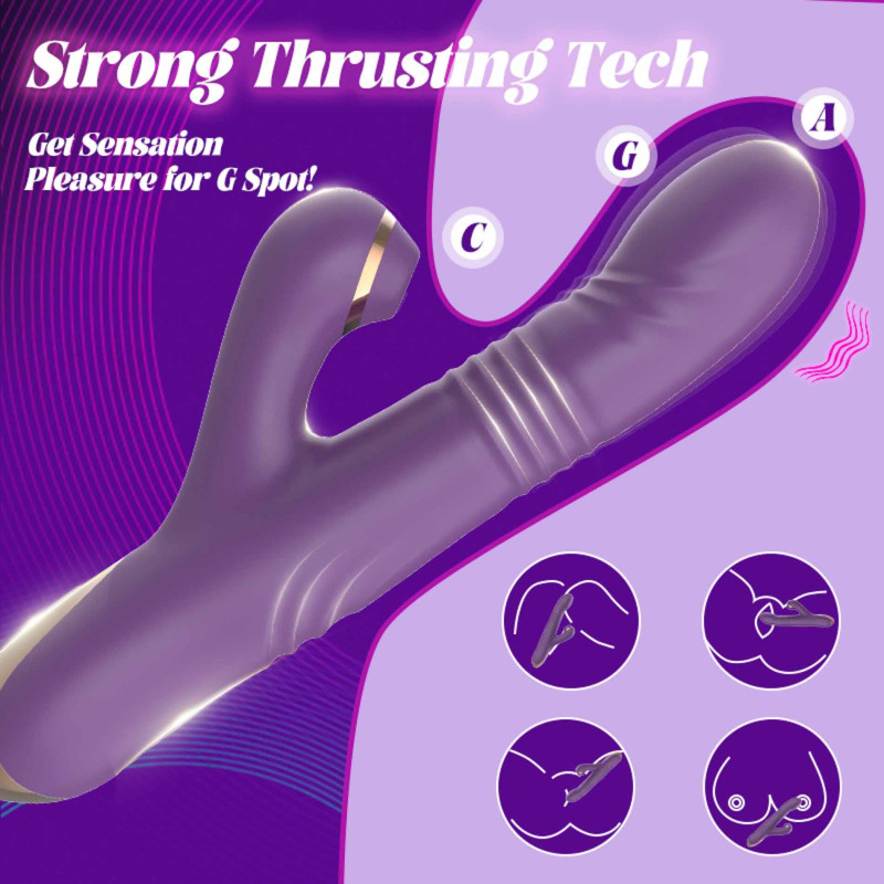 Вибратор B - Series Cute Luna Suction Thrusting G-Spot Massager