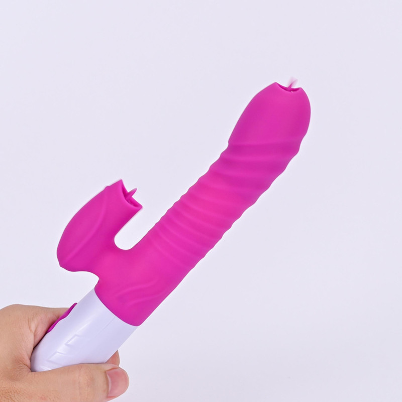 Вібратор B - Series Fox Silicone Vibrator USB 7 Function and Thrusting Function / Heating Purple
