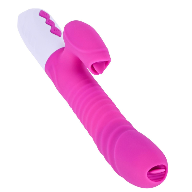 Вібратор B - Series Fox Silicone Vibrator USB 7 Function and Thrusting Function / Heating Purple